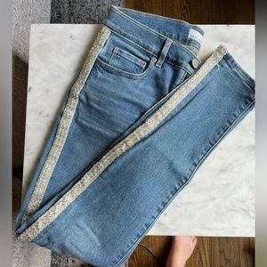 Loft jeans with sequin seam stripe